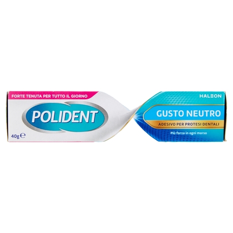 Polident gusto neutro adesivo protesi dentiera con tenuta giornaliera senza aromi artificiali 40 gr